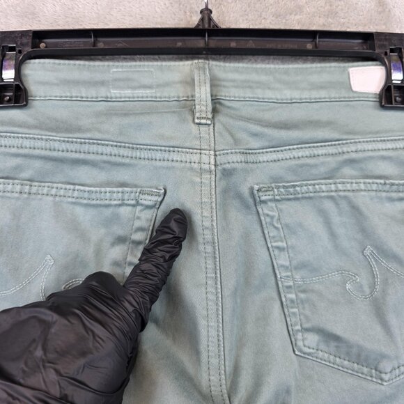 AG Adriano Goldschmied Jeans Womens 27 Zip-Up Legging Ankle Green Made USA - Picture 12 of 16